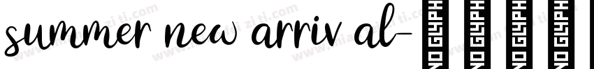 summer new arriv al字体转换